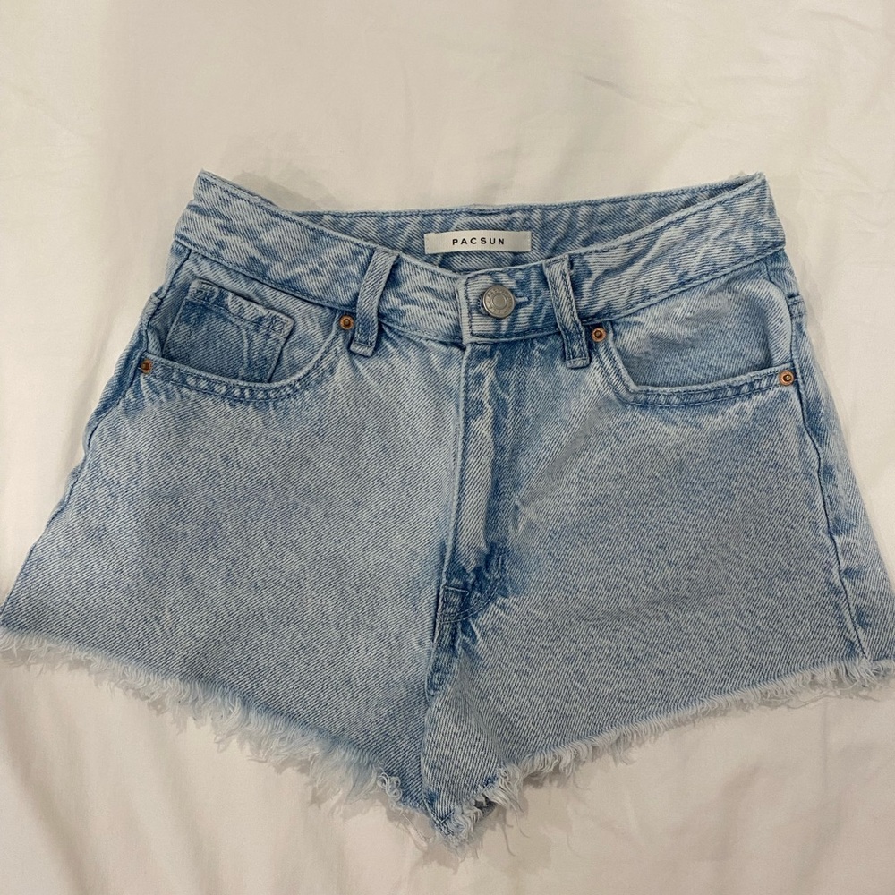 Pacsun Festival Jean Shorts, Size 23, Light Wash